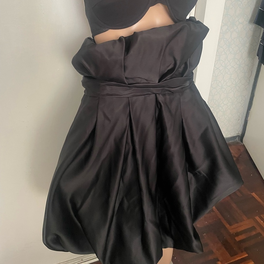 Zara Terez Black Satin Prom Dress - Picture 8 of 10